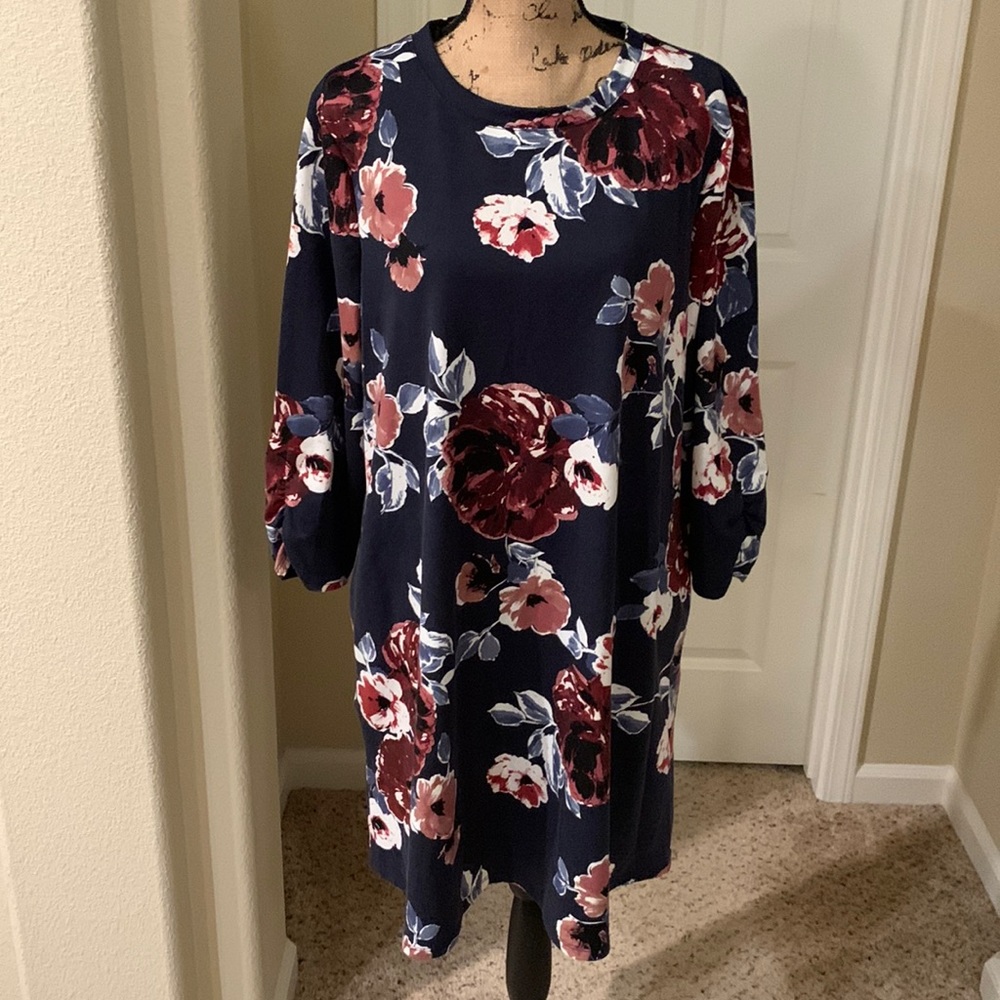 Women’s Apt 9 3/4 Sleeve Floral Casual Dress